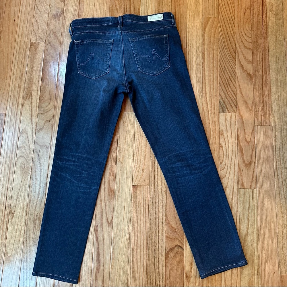 AG Adriano Goldschmied Dark Blue Prima Crop Mid-rise Jeans - Picture 6 of 8